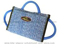 Synthetic "French Linen" Dog bite pad with 3 handles  Synthetic "French Linen" Dog bite pad with 3 handles