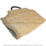 Dog bite developer cuff/cover made of jute with handle