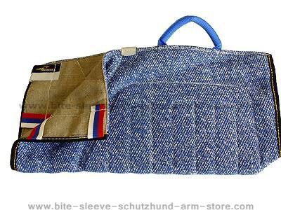 Dog bite sleeve cover made of French linen with handle